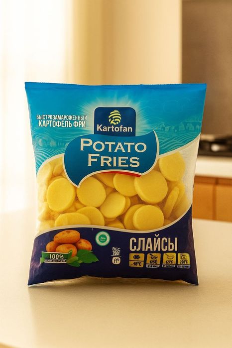Kartoshka fri kg rami 25 000 upakovda 2.5 kg bóldi . karopkada 10 kg