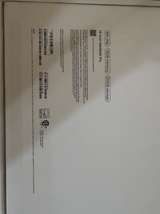 Mac book pro m4 silver 512/16