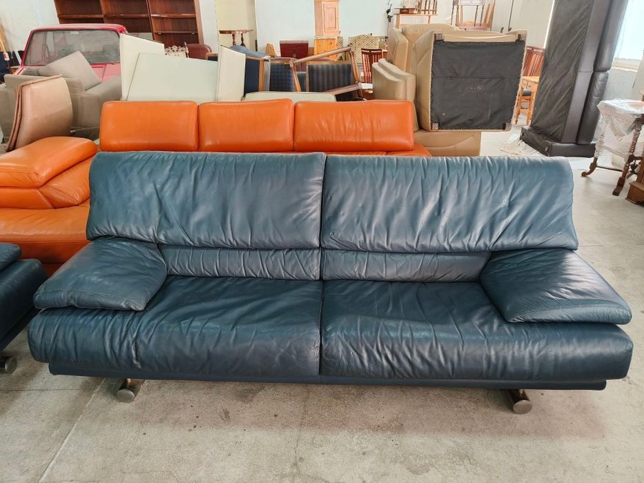 Дивани двойка и тройка от естествена кожа