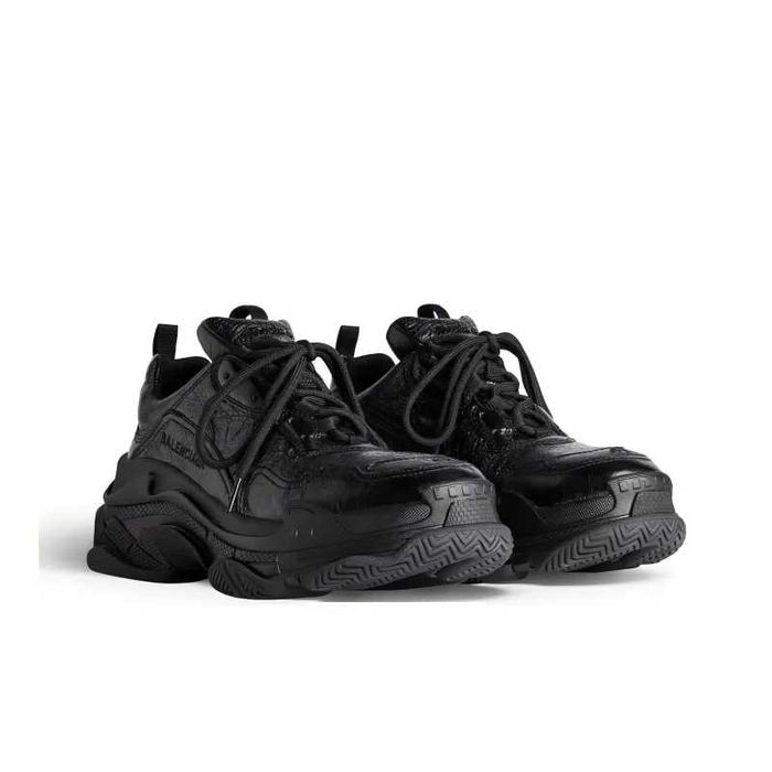 Мъжки маратонки Balenciaga Triple S черни кожени 167