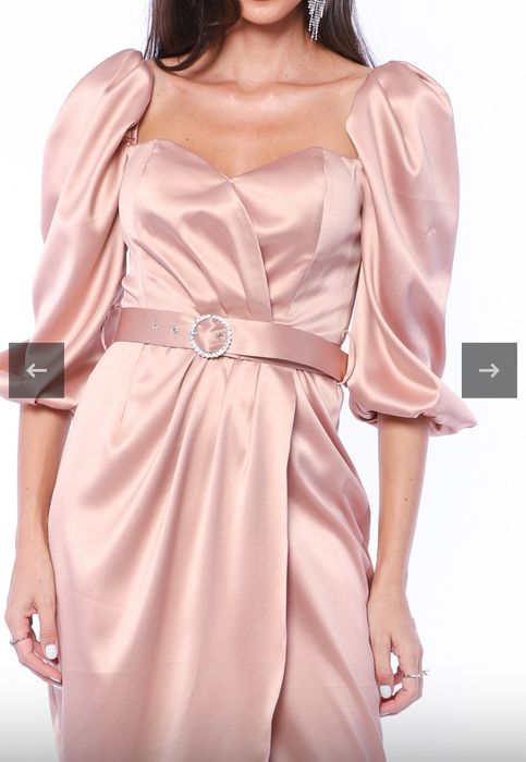 Rochie saten lungime midi