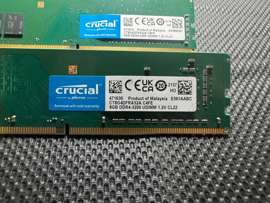 DDR4 2x 8GB  16gb 3200Mhz Crucial Memorie RAM Desktop PC