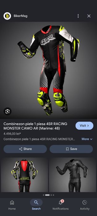 Combinezon moto 1 bucată 4SR Racing nr 54