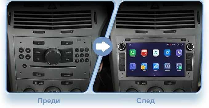 Opel Astra Vectra Zafira Meriva Corsa мултимедия Android GPS навигация