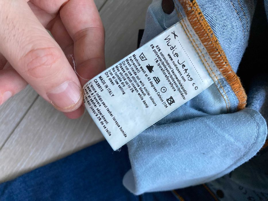 Nudie Tight Long John Bright Blue мъжки дънки размер W28 L34