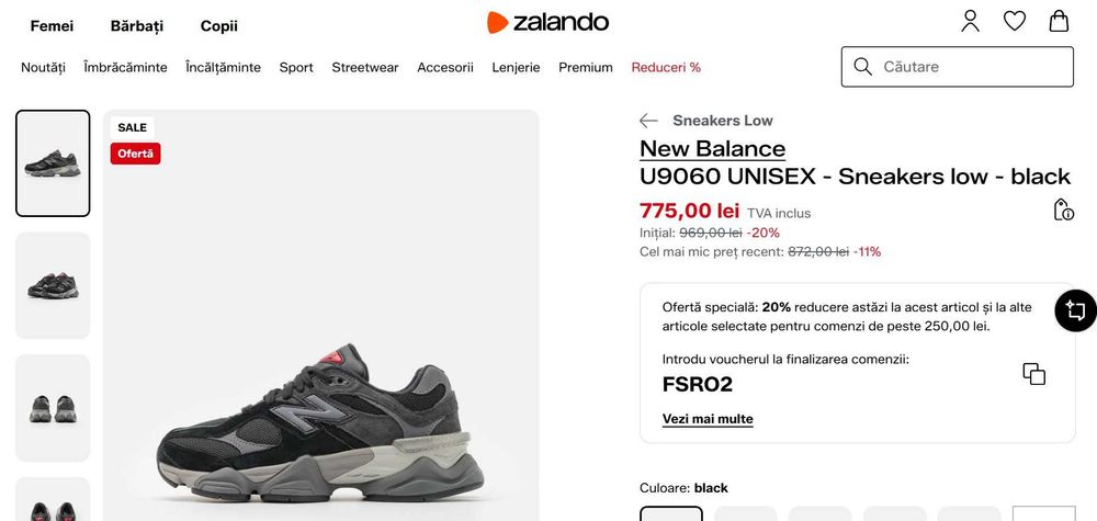 Adidasi New Balance 9060 mar 39.5