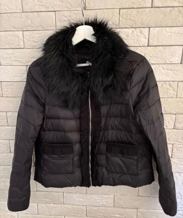 Стилно черно яке ZARA гъши пух