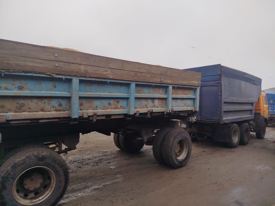 Камаз самосвал с прицепом