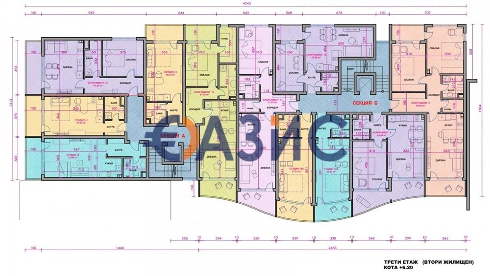 Студия в новострояща се сграда на първа линия с гледка море в Поморие,