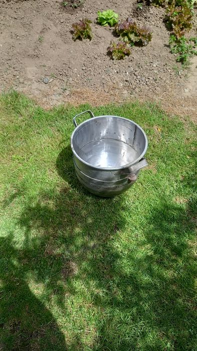 Vand vas mare inox masiv cu torti, 30-33 litri