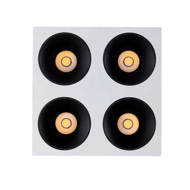 4x10W LED светлина - алуминиева квадратна