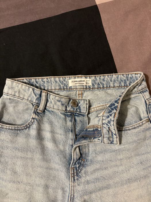 Светлосини дънки Pull&Bear XS / Дънки с висока талия Wide Leg / Размер 34
