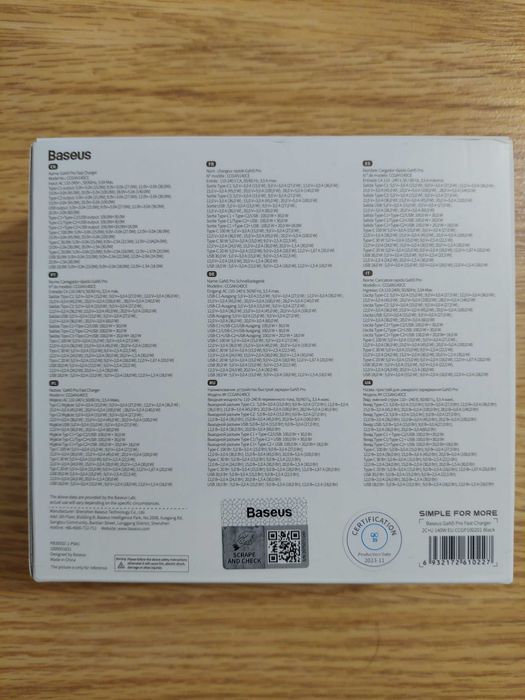 Incarcator Baseus GaN5 Pro USB si USB-C Quick Charge 140W Cablu USB-C