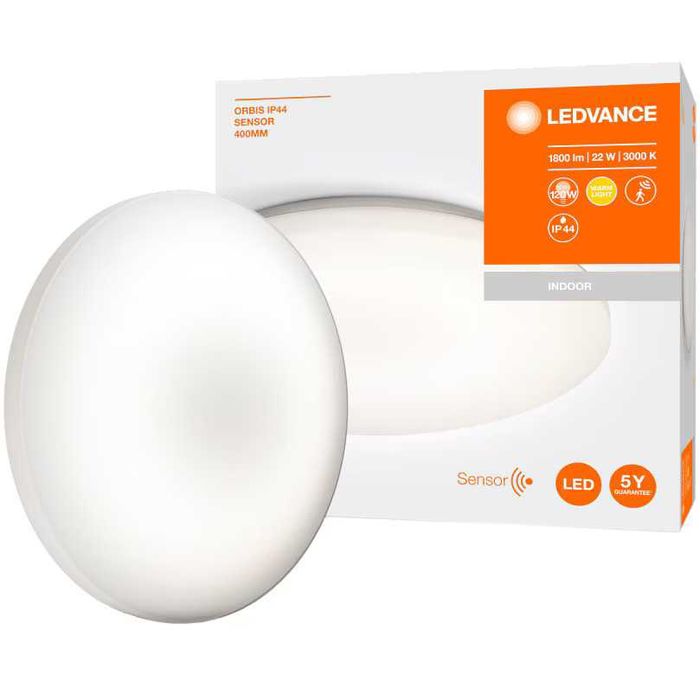 Plafoniera Ledvance Orbis, LED cu senzor de lumina si miscare, 22W