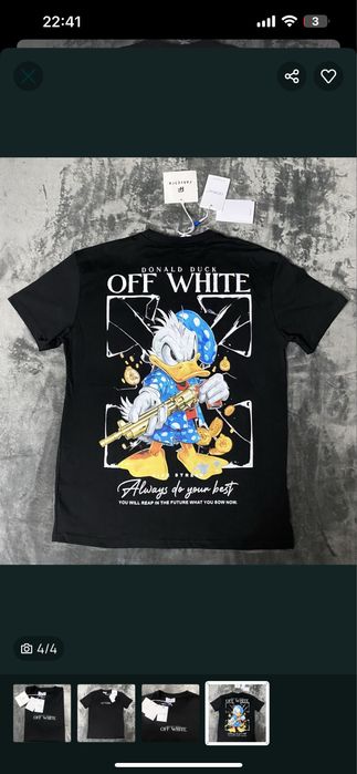 Vand tricou off white donald duck!