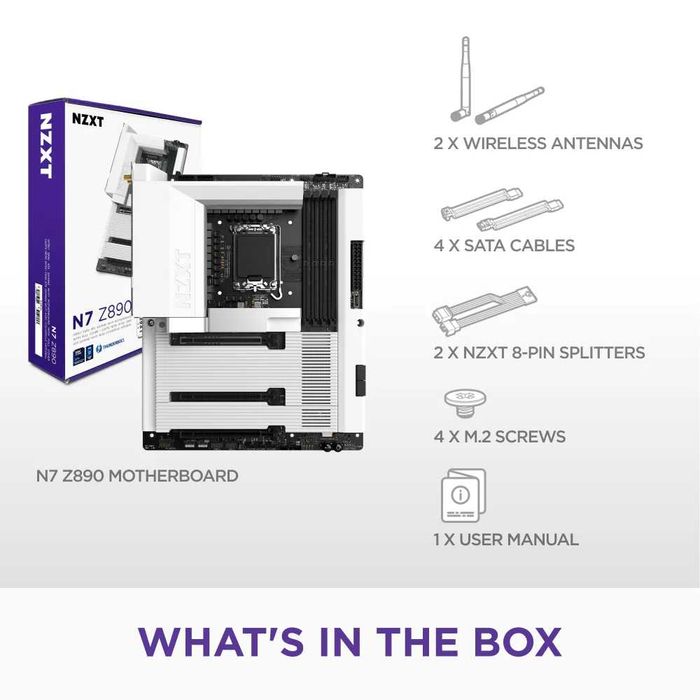 Материнская плата NZXT N7 Z890 LGA1851 DDR5 Wi-Fi 6E ATX