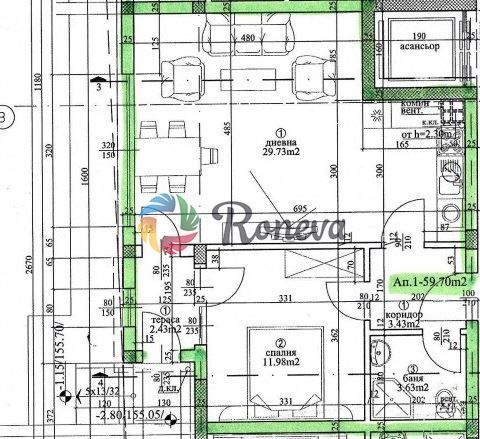 Продава се Двустаен апартамент в Варна, Виница - 71 кв.м за 515 €/кв.м - Снимка #2