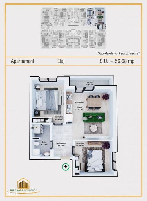 Dezvoltator/ Apartament 3 camere Militari Residence