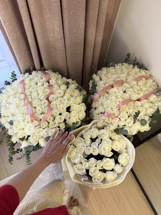 359 роза белая свежая