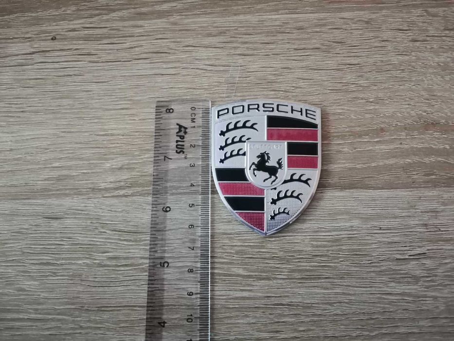 алуминиев сив стикер Порше Porsche