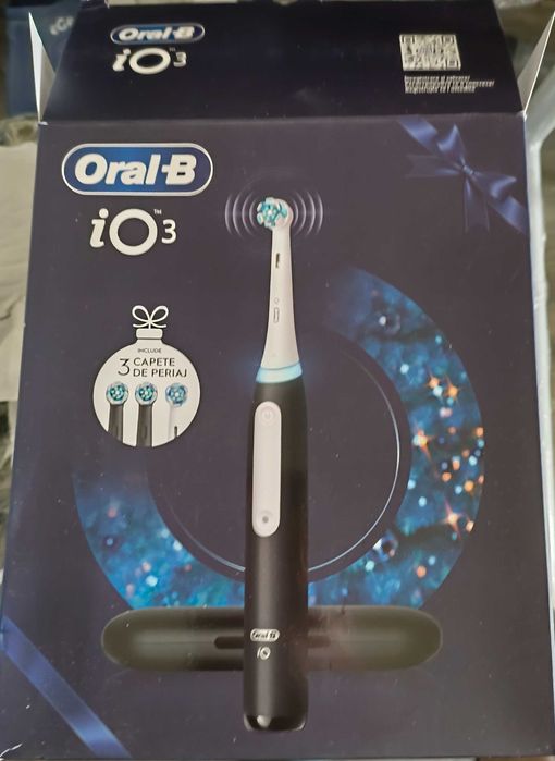 Periuta de dinti Oral-b iO3 plus trei capete si trusa de calatorie
