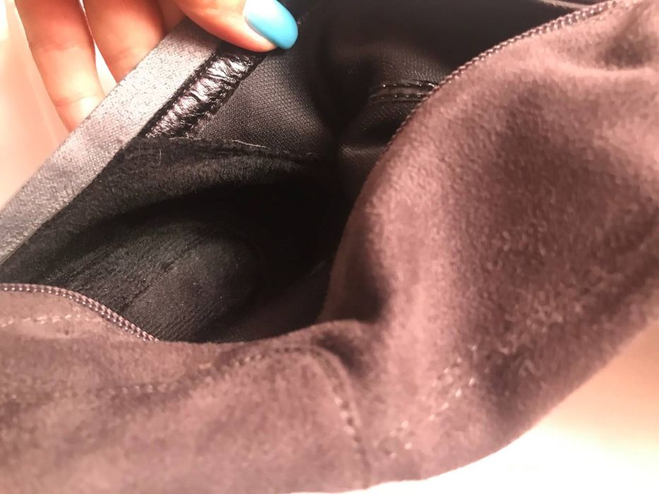 Сапоги ботфорты замша эко