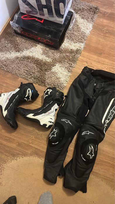 Alpinestars Supertech R Alb/Negru – stare foarte bună