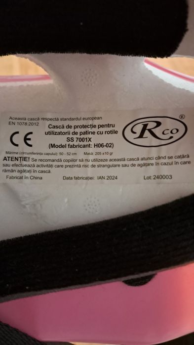 Set protecție copii cască + genunchiere + cotiere roz | bicicletă, role, trotinetă