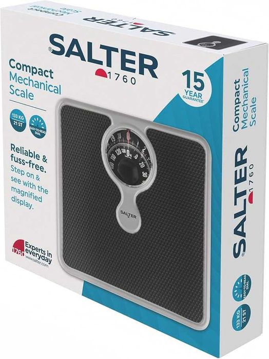 Механичен кантар за баня Salter 484 SBFEU16 неплъзгащ до 133 кг.
