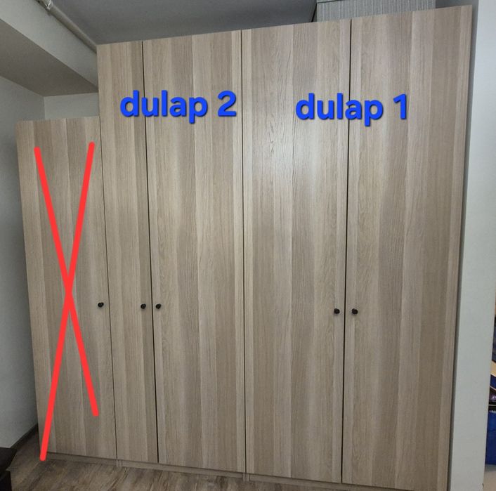 2 dulapuri haine IKEA stejar