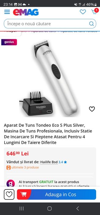 Aparat De Tuns Tondeo Eco S+ Plus