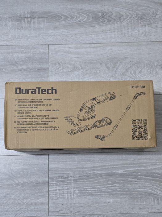 Foarfecă electrică de grădină DURATECH 12V–fără fir,2-în-1,telescopică