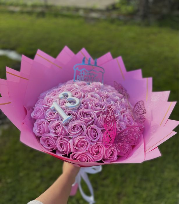 Buchet de flori din sapun