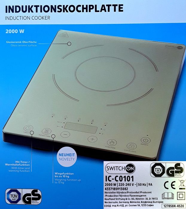 PLITA ELECTRICĂ cu INDUCTIE SWICWON Germania 2000 W Noua - 190 Lei