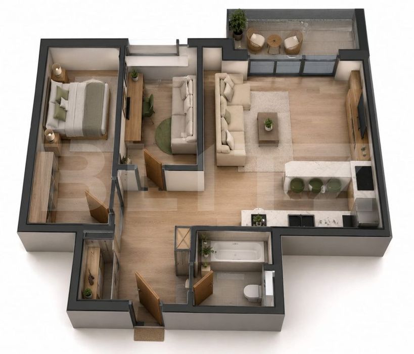 Apartament 3 camere, 63.23 mp, zona Livezeni