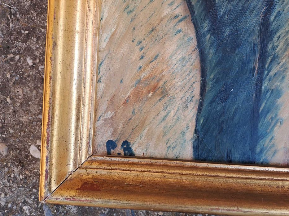 tablou pictura pe pfl 60/71,5 cm semnat provenienta Franta