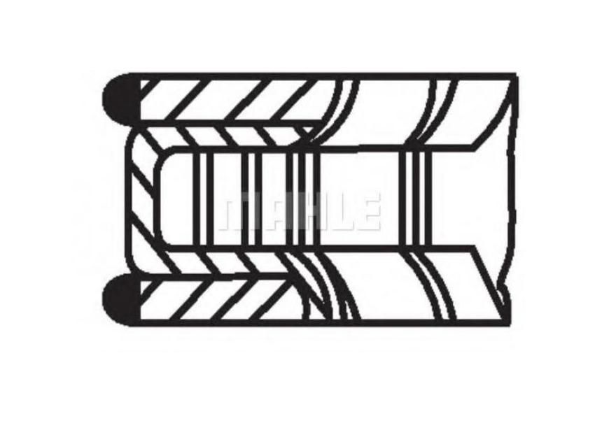 Set segmenti piston Skoda RAPID Spaceback NH1 2012-2016 02801N0