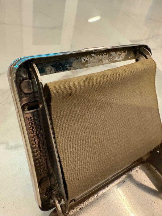 Tabachiera veche Rapid - Germania argintata anii 50, stare buna