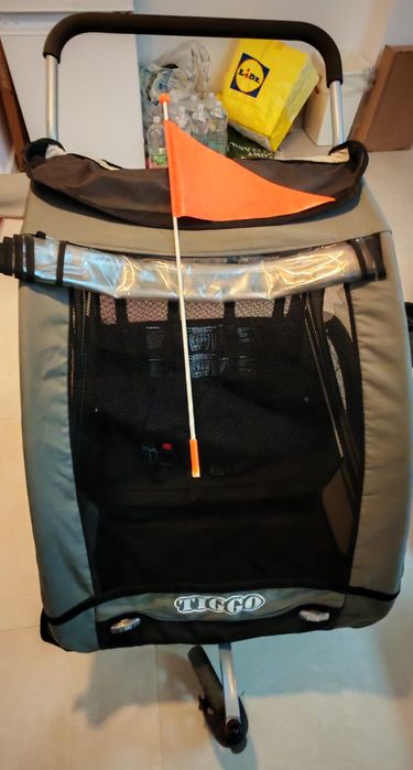 Remorca transport copii bicicleta si manual