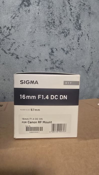Sigma 16mm F1.4 DC DN Contemporary (Canon RF Mount) - Nou / Nefolosit