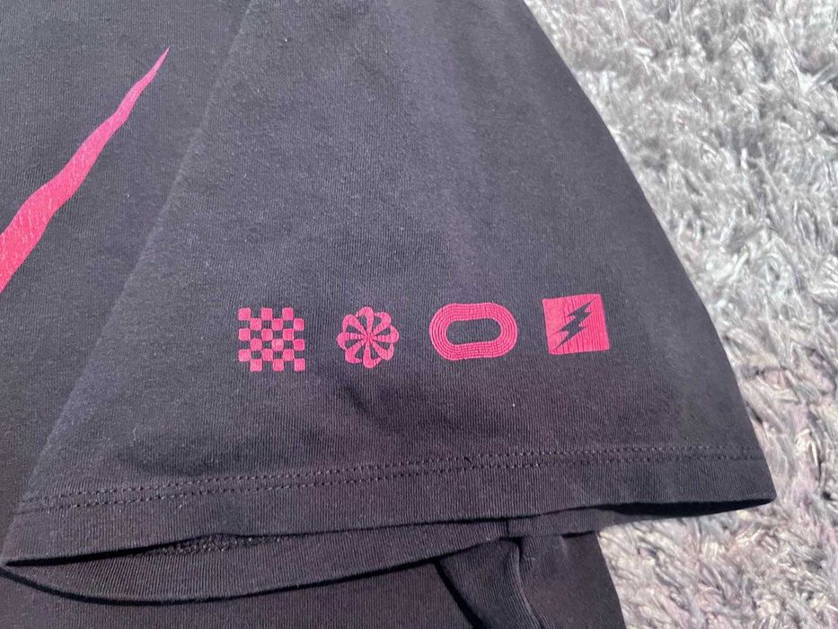 Nike "Breaking2" Neon Red Swoosh Tee - Black