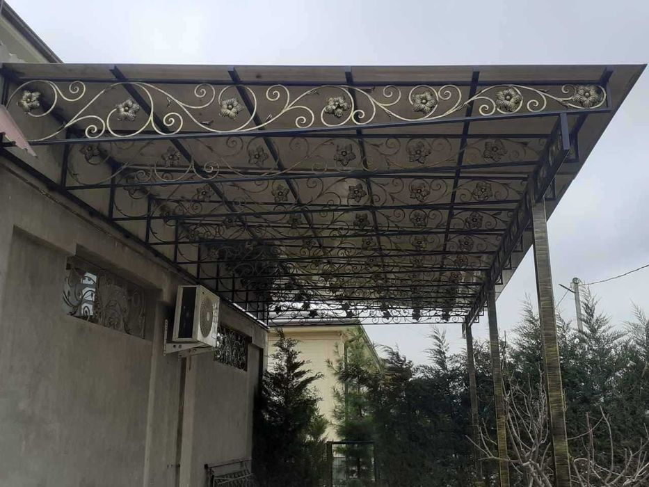 naves darvoza kovka reshotka огрождения перила хайтек лексан ворота