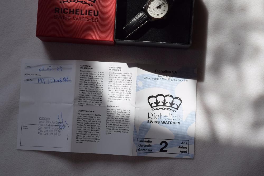 Ceas elvetian RICHELIEU SWISS MADE ORIGINAL cu certificat