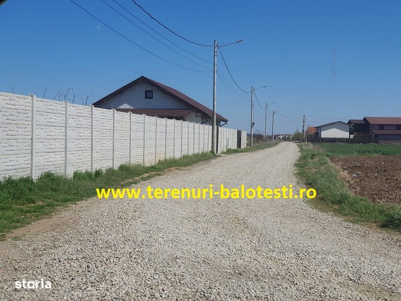 Teren Balotesti,550 mp,langa casa locuita,electricitate ,gaz-70 metri