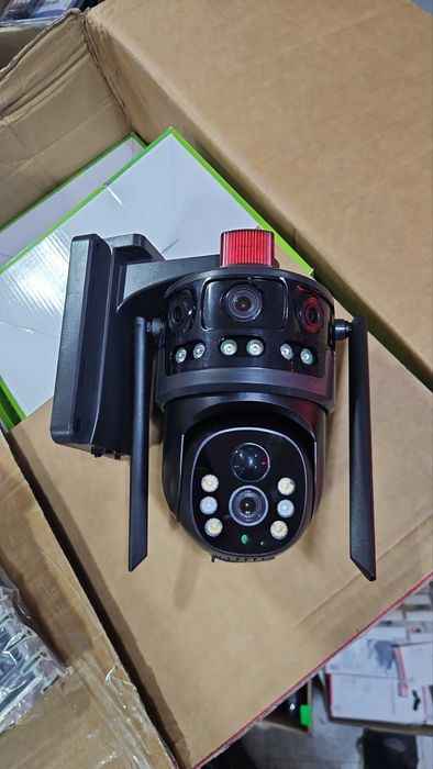 T21 wifi камера с 4 обектива и соларен панел 12MP Full HD v380pro