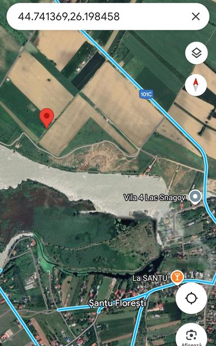 Proprietar teren Santu Floresti ,Gruiu 400 mp,situat la 80 m de lac
