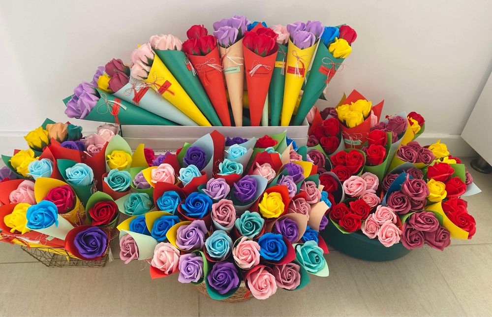 Buchet trandafiri sapun