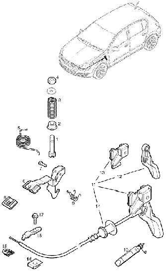 трос капота OPEL