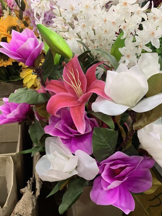 Декоративные исскуственные цветы в широком ассортименте!