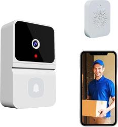 Sonerie video inteligentă fără fir, Wi-Ficu cameră HD, viziune nocturnă și control prin aplicația mobilă.